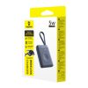 Powerbank 1640 mAh 5W EnerFill FW11 Apple Watch ar iebūvētu kabeli - melns