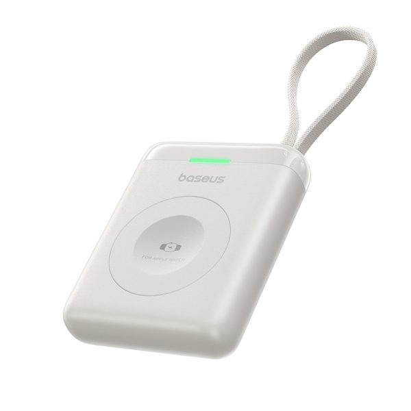 Powerbank 1640 mAh 5W EnerFill FW11 Apple Watch ar iebūvētu kabeli - balts