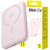 Powerbank 10000mAh 22.5W EnerFill FM12 Qi2 MagSafe ar USB-C kabeli 20V 3A 30cm - rozā
