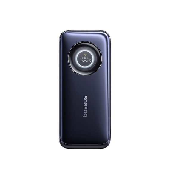 Powerbank 20000mAh 67W ar ievelkamu USB-C kabeli - melns