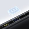 Powerbank 20000mAh 100W ar displeju un iebūvētiem USB-C kabeļiem - melns