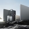Powerbank 20000mAh 100W ar displeju un iebūvētiem USB-C kabeļiem - melns