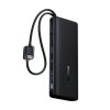Powerbank 20000mAh 100W ar displeju un iebūvētiem USB-C kabeļiem - melns