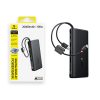 Powerbank 20000mAh 100W ar displeju un iebūvētiem USB-C kabeļiem - melns