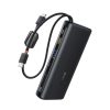 Powerbank 25000mAh 145W ar displeju un iebūvētiem USB-C kabeļiem - melns