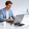 Powerbank 25000mAh 145W ar displeju un iebūvētiem USB-C kabeļiem - melns