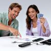 Powerbank 25000mAh 145W ar displeju un iebūvētiem USB-C kabeļiem - melns