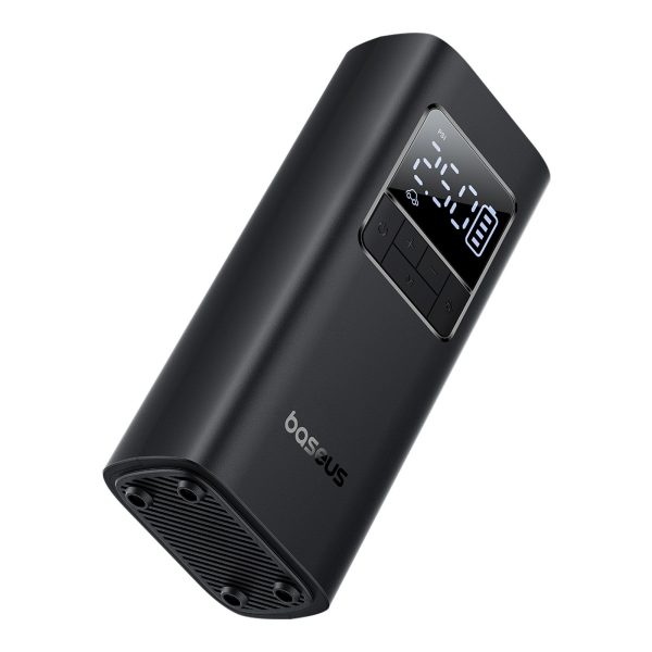 Ar akumulatoru darbināms kompresors, riepu pumpis ar displeju, 50 W, 4000 mAh - melns