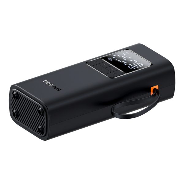 Ar akumulatoru darbināms kompresors, riepu pumpis ar displeju, 50 W, 4000 mAh - melns