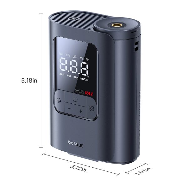 1033463-5-pompka-bezprzewodowa-kompresor-150-psi-7500-mah-baseus-hurtownia-dropshipping.jpg Bezvadu sūkņa kompresors 150 PSI 7500 mAh - tumši pelēks