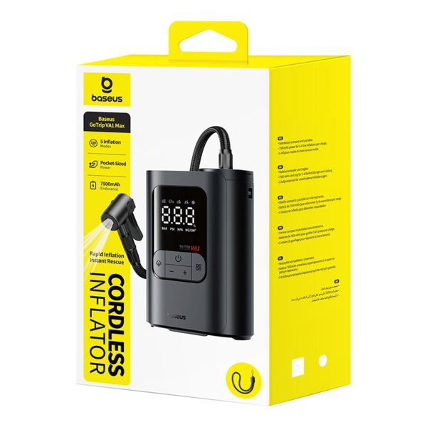 1033463-6-pompka-bezprzewodowa-kompresor-150-psi-7500-mah-baseus-hurtownia-dropshipping.jpg Bezvadu sūkņa kompresors 150 PSI 7500 mAh - tumši pelēks