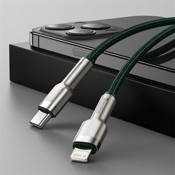 1033464-11-kabel-przewod-usb-c-iphone-lightning-zielony-baseus-hurtownia-dropshipping.jpg Cafule PD 20W 2m USB-C uz iPhone Lightning kabelis ar metāla uzgaļiem - zaļš