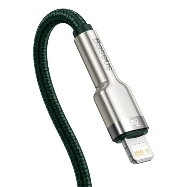 1033464-3-kabel-przewod-usb-c-iphone-lightning-zielony-baseus-hurtownia-dropshipping.jpg Cafule PD 20W 2m USB-C uz iPhone Lightning kabelis ar metāla uzgaļiem - zaļš