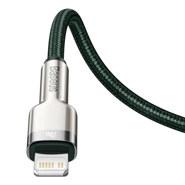 1033464-6-kabel-przewod-usb-c-iphone-lightning-zielony-baseus-hurtownia-dropshipping.jpg Cafule PD 20W 2m USB-C uz iPhone Lightning kabelis ar metāla uzgaļiem - zaļš