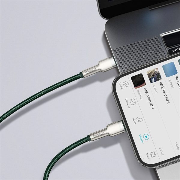 1033464-9-kabel-przewod-usb-c-iphone-lightning-zielony-baseus-hurtownia-dropshipping.jpg Cafule PD 20W 2m USB-C uz iPhone Lightning kabelis ar metāla uzgaļiem - zaļš
