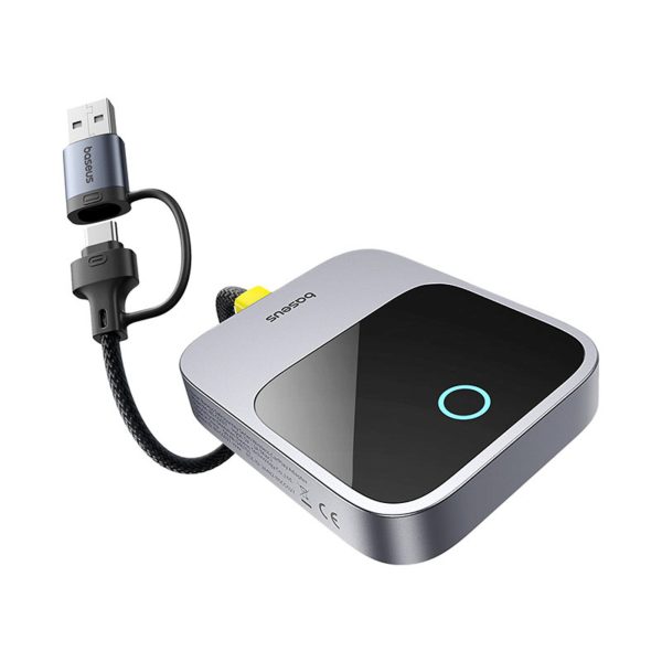Bezvadu adapteris Apple CarPlay Bluetooth — pelēks