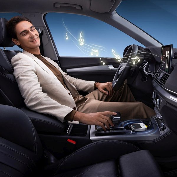 Bezvadu adapteris Apple CarPlay Bluetooth — pelēks