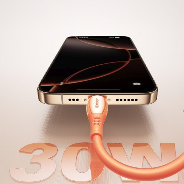 USB-C kabelis - iPhone Lightning Vibrant Series 30W 1.2m - Oranžs