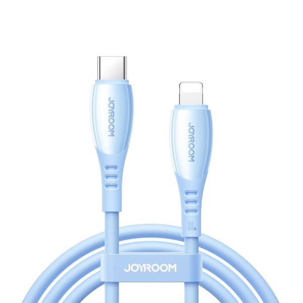 USB-C kabelis - iPhone Lightning Vibrant Series 30W 1.2m - Zils