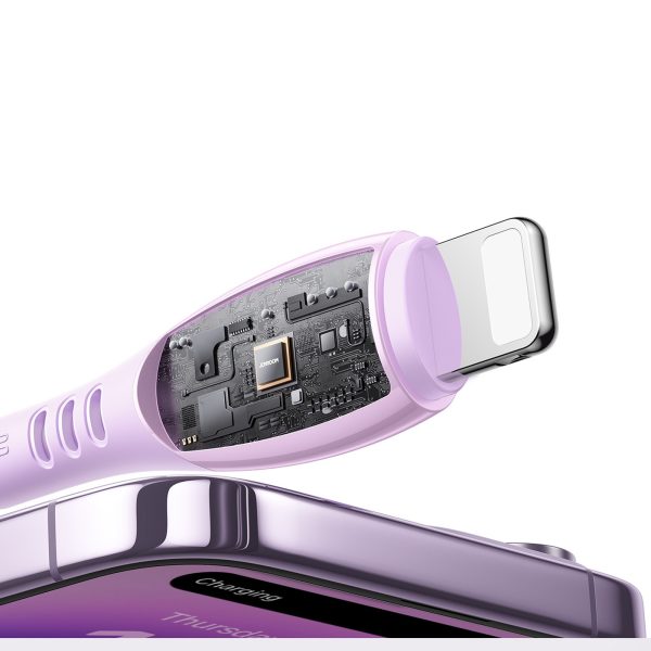 USB-C kabelis - iPhone Lightning Vibrant Series 30W 1.2m - Violets