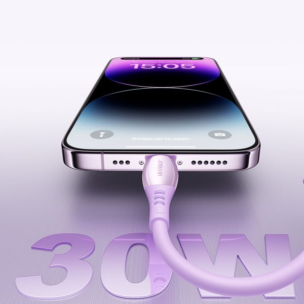 USB-C kabelis - iPhone Lightning Vibrant Series 30W 1.2m - Violets