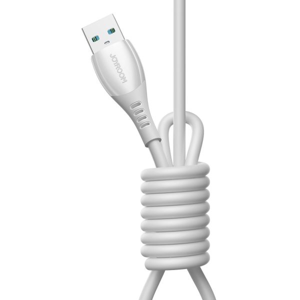 USB-A kabelis - iPhone Lightning Vibrant Series 3A 1.2m - Balts
