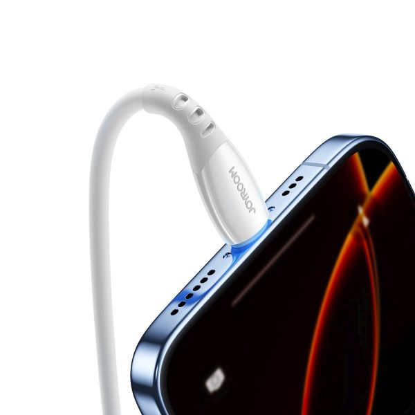 USB-A kabelis - iPhone Lightning Vibrant Series 3A 1.2m - Balts