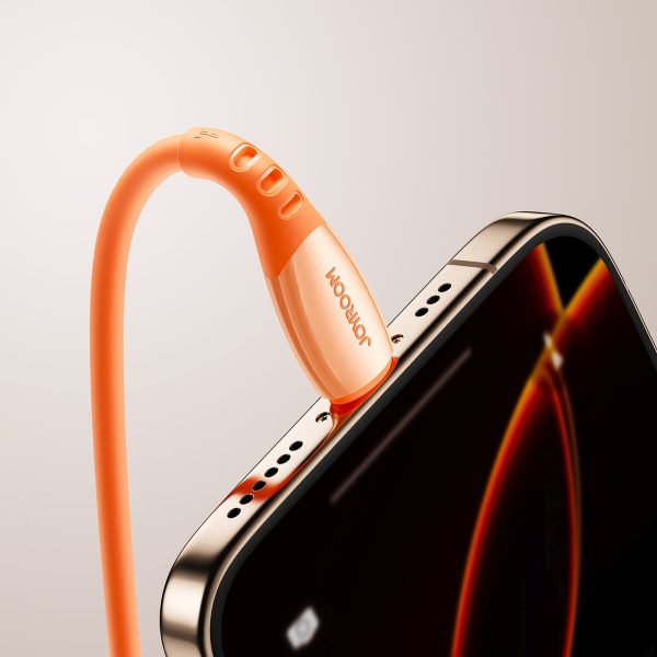 USB-A kabelis - iPhone Lightning Vibrant Series 3A 1.2m - Oranžs