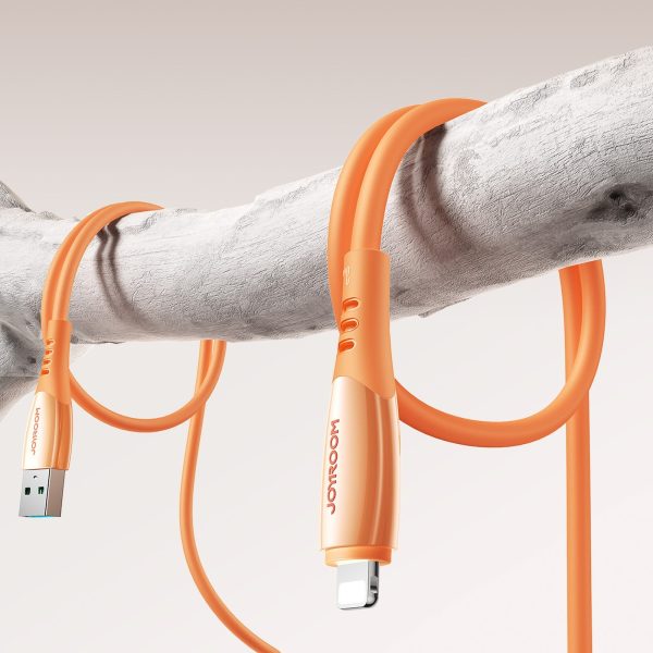 USB-A kabelis - iPhone Lightning Vibrant Series 3A 1.2m - Oranžs