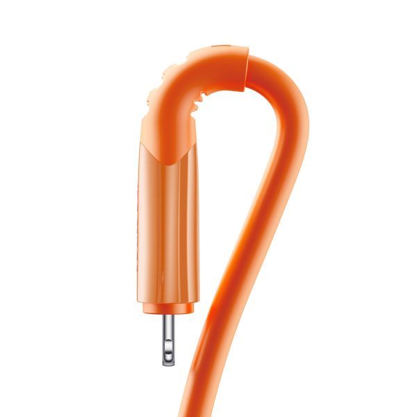 USB-A kabelis - iPhone Lightning Vibrant Series 3A 1.2m - Oranžs