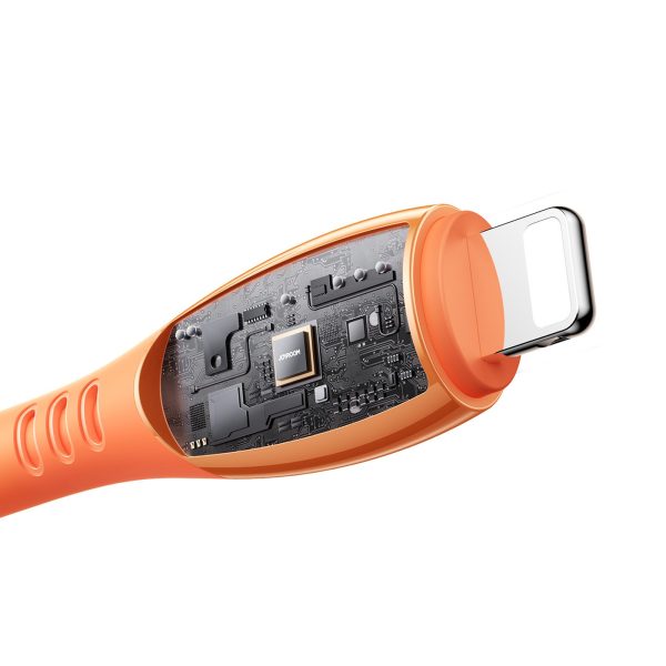 USB-A kabelis - iPhone Lightning Vibrant Series 3A 1.2m - Oranžs