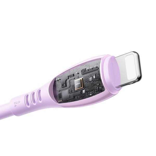 USB-A kabelis - iPhone Lightning Vibrant Series 3A 1.2m - Violets