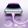 USB-A kabelis - iPhone Lightning Vibrant Series 3A 1.2m - Violets
