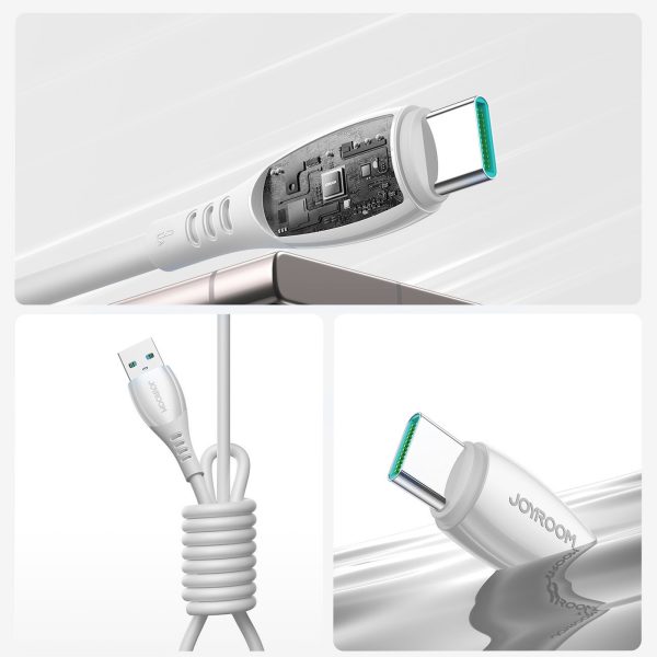 Vibrant Series 3A USB-A - USB-C kabelis 1.2m - balts