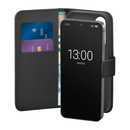 Samsung Galaxy S26 maciņš ar eko ādas apdari - melns