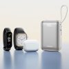 Powerbank 20000mAh 22.5W USB-C ar dubultu kabeli - balts