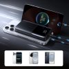 Powerbank 10000mAh 22.5W USB-A USB-C ar displeju JR-QP191 Mini - melns
