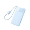 Powerbank 10000mAh 22.5W USB-A USB-C EnerFill FC11 ar displeju un kabeļiem - zils