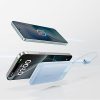 Powerbank 10000mAh 22.5W USB-A USB-C EnerFill FC11 ar displeju un kabeļiem - zils