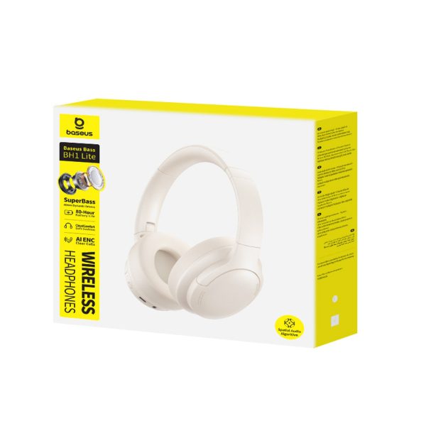 Bass BH1 Lite Bluetooth bezvadu austiņas - baltas