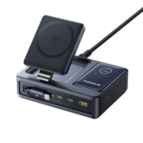 1033540-1-stacja-ladujaca-5w1-usb-a-uab-c-kabel-wyswietlacz-baseus-hurtownia-dropshipping.jpg 5-in-1 USB-A UAB-C uzlādes stacija ar displeju un ievelkamu kabeli 140W Qi2 - melna