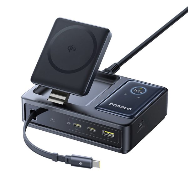 1033540-2-stacja-ladujaca-5w1-usb-a-uab-c-kabel-wyswietlacz-baseus-hurtownia-dropshipping.jpg 5-in-1 USB-A UAB-C uzlādes stacija ar displeju un ievelkamu kabeli 140W Qi2 - melna