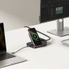 6-in-1 bezvadu uzlādes stacija USB-A USB-C 2x maiņstrāvas kontaktligzda 67W - melna