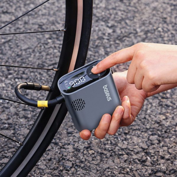 Elektriskais velosipēda pumpis ar displeju 1500mAh 150 psi 45W - melns