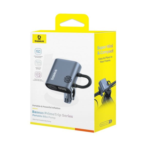 Elektriskais velosipēda pumpis ar displeju 1500mAh 150 psi 45W - melns