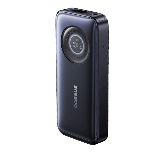 EnerCore CR11 10000mAh 45W USB-C pārnēsājamais akumulators ar ievelkamu USB-C kabeli - melns