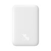 Airpow 6000mAh 20W magnētiskais Power Bank ar Baseus Simple USB-C kabeli - USB-C 30cm - balts