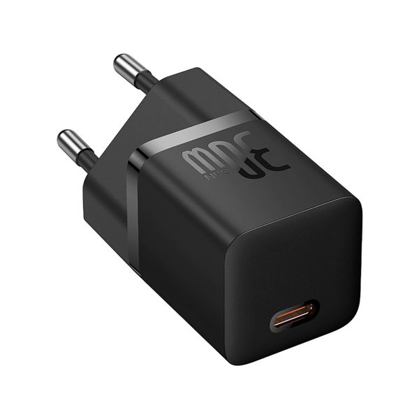 USB-C GaN5 30 W sienas lādētājs ar 100 W USB-C kabeli - melns