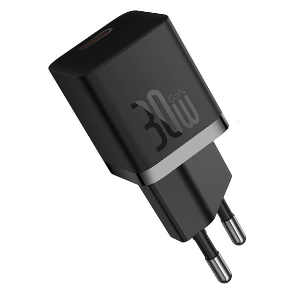 USB-C GaN5 30 W sienas lādētājs ar 100 W USB-C kabeli - melns
