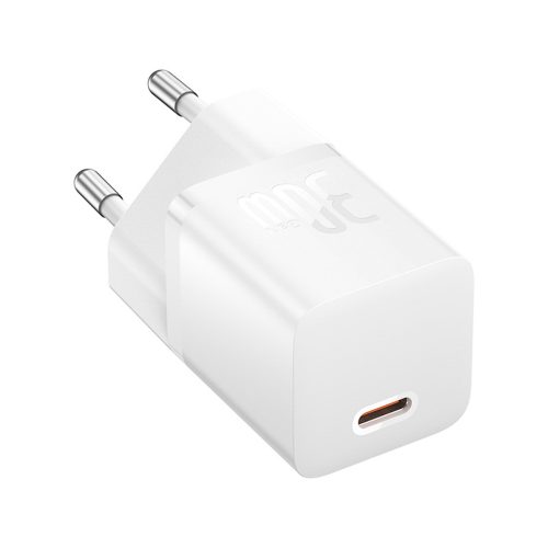 1033550-1-ladowarka-sieciowa-usb-c-gan5-30w-kabel-usb-c-bial-baseus-hurtownia-dropshipping.jpg USB-C GaN5 30W sienas lādētājs ar 100W 1m USB-C kabeli - balts
